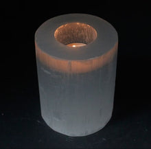 Ladda upp bild till gallerivisning, Selenit Ljushållare Cylinder 10x8 cm
