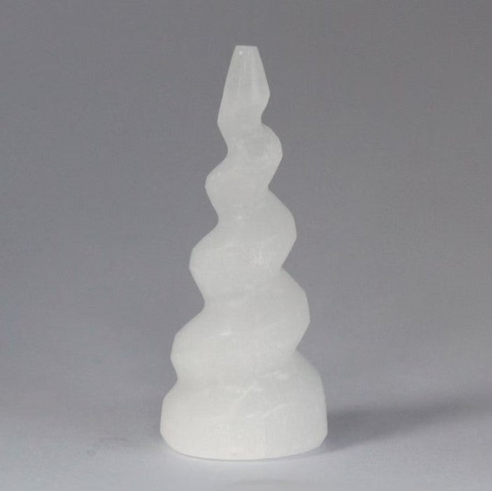 Selenit Unicorn Horn Torn 10 cm