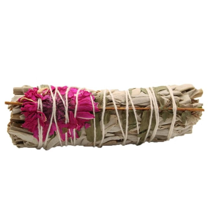 Smudge Vit Salvia Och Dalia och Morton Löv 10 cm